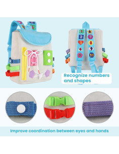 Mochila Tablero Ocupado Foshan - Juguete Educativo Gris 2