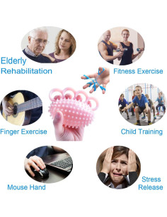 Bola de Ejercicio para Manos Qeeheng Rosa - Estirador de Dedos 2