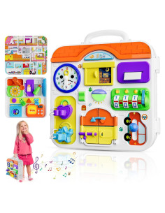 HumorPlay Tablero Musical Ocupado 15-en-1 Juguete Montessori