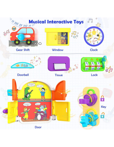 HumorPlay Tablero Musical Ocupado 15-en-1 Juguete Montessori