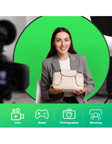 Pantalla Verde Portátil Chroma Key Xamanabu 57" para Streaming