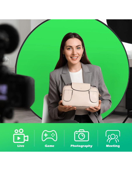 Pantalla Verde Portátil Chroma Key Xamanabu 57" para Streaming