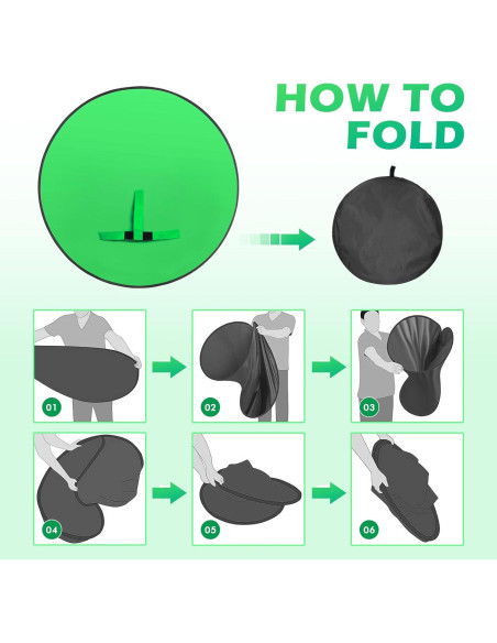 Pantalla Verde Portátil Chroma Key Xamanabu 57" para Streaming