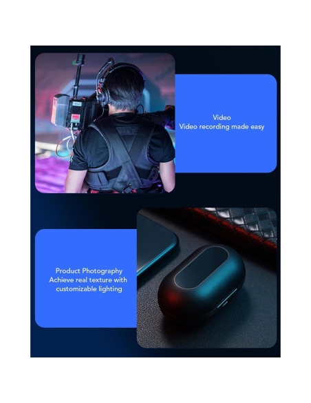 Luz de Video LED 10W Spryflower con Soporte Ajustable 5600K