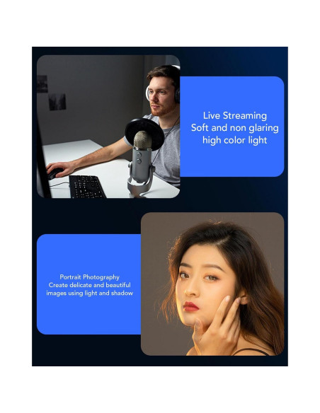 Luz de Video LED 10W Spryflower con Soporte Ajustable 5600K