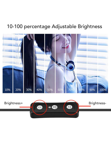 Luz de Video LED 10W Spryflower con Soporte Ajustable 5600K