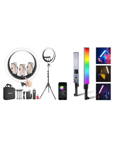 Anillo de Luz NEEWER 19" con Soporte Trípode y Control Remoto