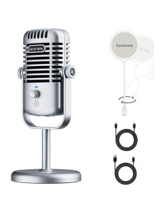 Micrófono USB Saramonic XMIC-Z3 Cardioide con Filtros Antipop