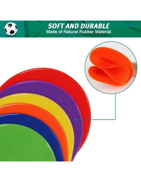 Marcadores de Puntos Poly TuXHui 9" Antideslizantes 36 Pcs