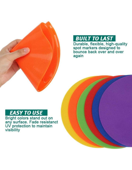 Marcadores de Puntos Poly TuXHui 9" Antideslizantes 36 Pcs