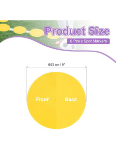 Marcadores de Punto Antideslizantes PATIKIL 23 cm Amarillo - 6 Pcs 2
