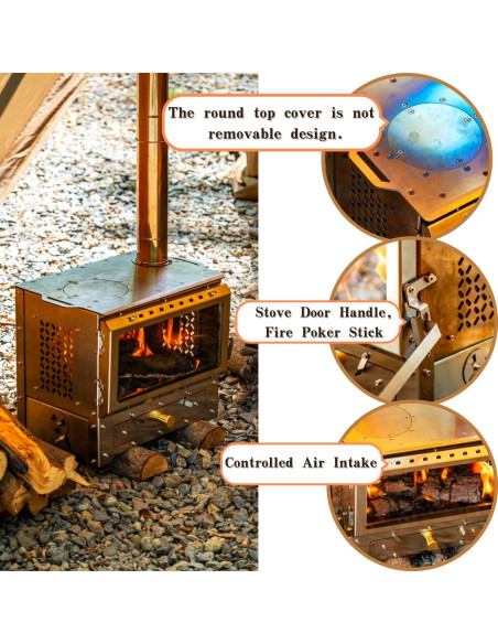 Estufa de Camping de Acero Inoxidable 680 - 15 kg, 34x25 cm Estufa de Camping de Acero Inoxidable 680 - 15 kg, 34x25 cm