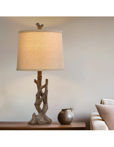 Conjunto de 2 Lámparas de Mesa OYEARS Rústicas 58cm