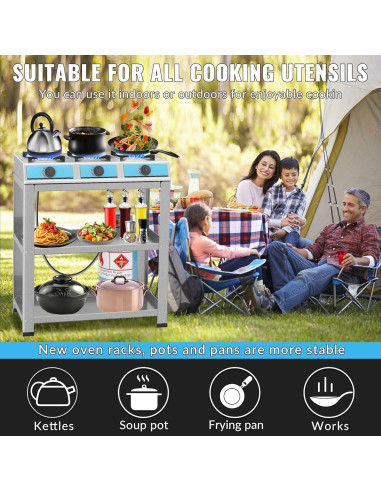 Estufa de Gas Propano 3 Quemadores forimo RQZ-JK-333-S 40000 BTU