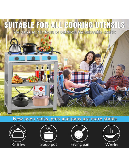 Estufa de Gas Propano 3 Quemadores forimo RQZ-JK-333-S 40000 BTU