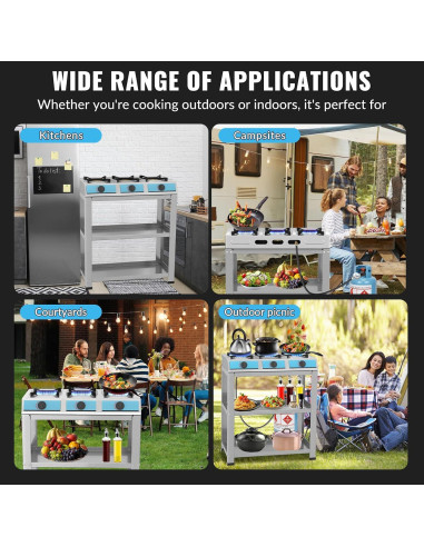 Estufa de Gas Propano 3 Quemadores forimo RQZ-JK-333-S 40000 BTU