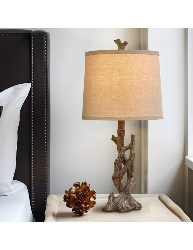 Conjunto de 2 Lámparas de Mesa OYEARS Rústicas 58cm