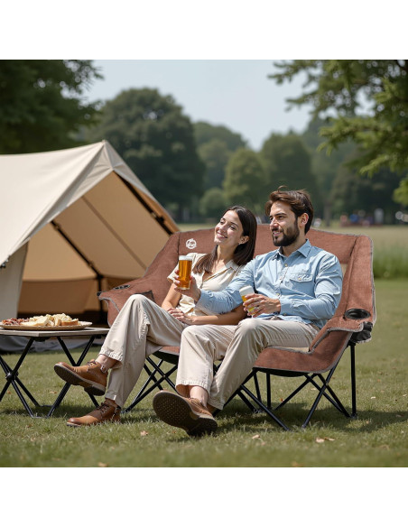 Silla de Camping Doble Plegable Northroad Moca 272kg Silla de Camping Doble Plegable Northroad Moca 272kg