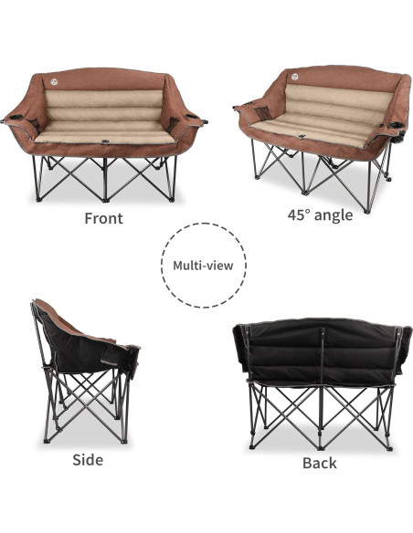 Silla de Camping Doble Plegable Northroad Moca 272kg Silla de Camping Doble Plegable Northroad Moca 272kg