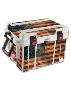 Piel de Vinilo MightySkins para Enfriador Pelican 35 qt - Bandera Vintage