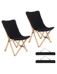 Sillas de Camping Plegables KOTEK 2 Pack, Soporta 150 Kg