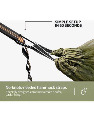 Hamaca Portátil Btrwor con Red Antimosquitos 261x140cm