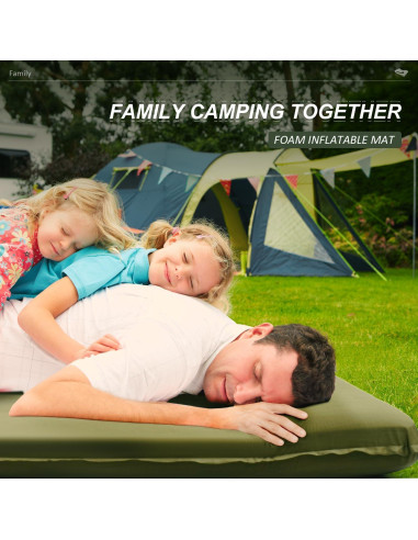 Colchoneta Autoinflable Calanofin 196x68.6cm Espuma Memoria