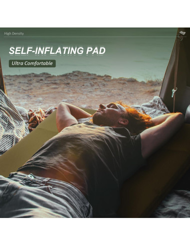 Colchoneta Autoinflable Calanofin 196x68.6cm Espuma Memoria