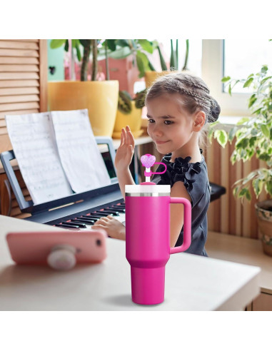 6 Tapas de Silicona para Popote Hikkcos 10mm Stanley 30/40 Oz