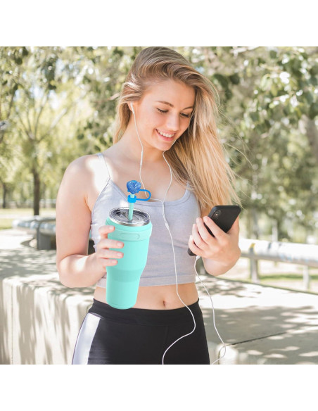 6 Tapas de Silicona para Popote Hikkcos 10mm Stanley 30/40 Oz