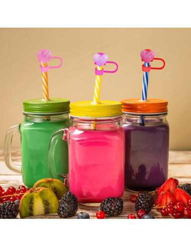 6 Tapas de Silicona para Popote Hikkcos 10mm Stanley 30/40 Oz