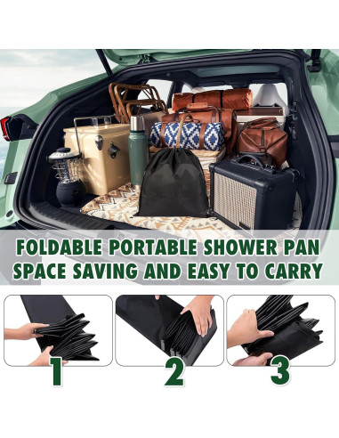 Base de Ducha Plegable GTian 104 cm x 104 cm para Exterior