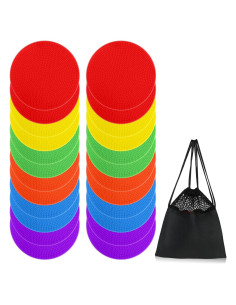 Marcadores de Piso ZIECE 24 Pcs 12cm Antideslizantes Gimnasio