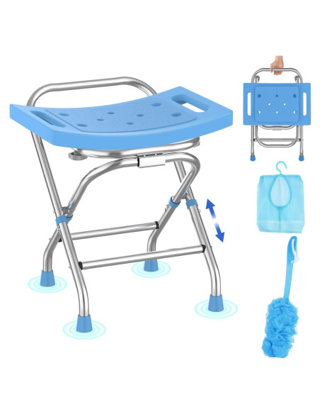 Asiento de Ducha Plegable Meday - Acero Inoxidable 190kg Ajustable