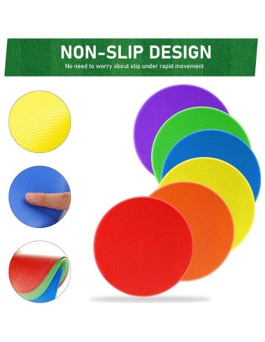 Marcadores de Piso ZIECE 24 Pcs 12cm Antideslizantes Gimnasio
