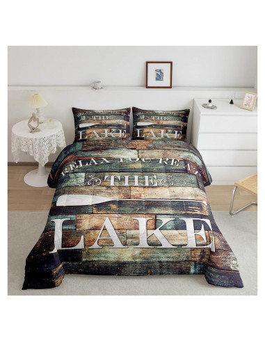 Edredón King Homewish Granja Rústica 3 Piezas Impresión 3D