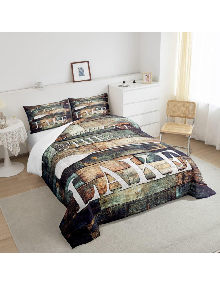 Edredón King Homewish Granja Rústica 3 Piezas Impresión 3D Edredón King Homewish Granja Rústica 3 Piezas Impresión 3D