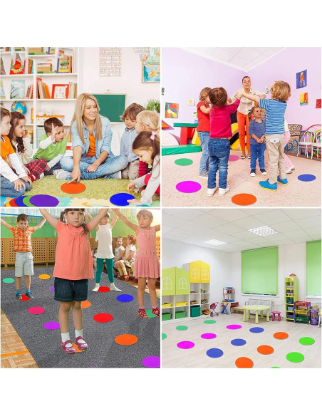 Marcadores de Piso ZIECE 24 Pcs 12cm Antideslizantes Gimnasio