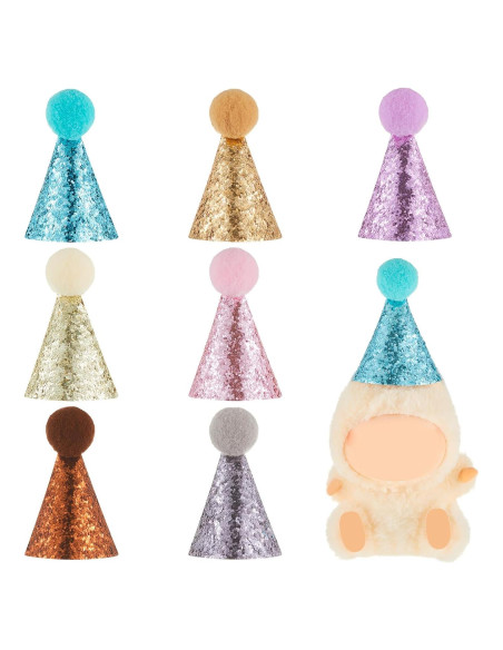 Soulchen 7 Mini Sombreros de Fiesta para Muñecas 8 cm Coloridos
