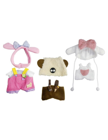 Conjunto de Ropa para Muñecas 17cm Lububu - Oveja Marrón y Conejos