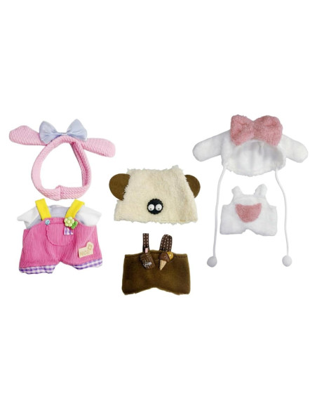 Conjunto de Ropa para Muñecas 17cm Lububu - Oveja Marrón y Conejos Conjunto de Ropa para Muñecas 17cm Lububu - Oveja Marrón y Conejos
