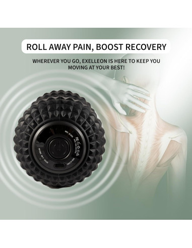 Bola de Masaje Vibrante Exelleon 4 Velocidades 8.89cm