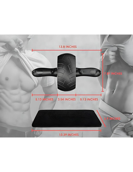 Rodillo Abdominal Godbod Ultra-Ancho con Rebote Automático