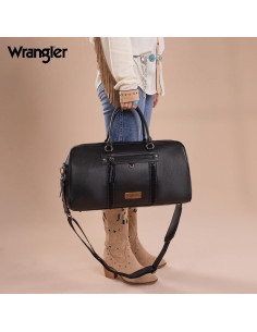 Bolsa de viaje Duffel Wrangler para mujeres - Cuero vegano negro 2
