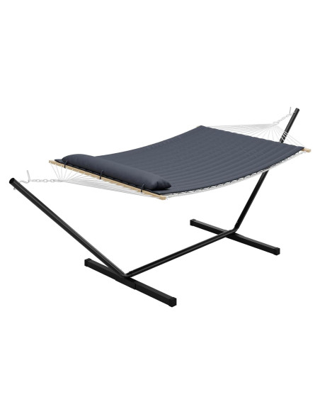 Hamaca Doble TrailBlaze con Soporte - Gris Oscuro, 158.75 kg