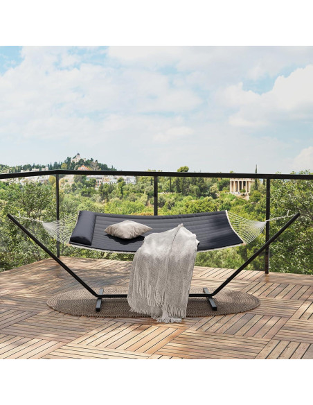 Hamaca Doble TrailBlaze con Soporte - Gris Oscuro, 158.75 kg