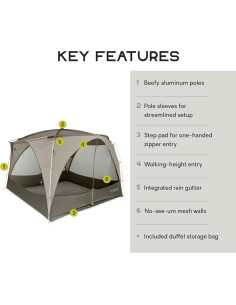 Refugio NEMO Victory Screenhouse - 304.8x304.8cm - Niebla/Oliva 2