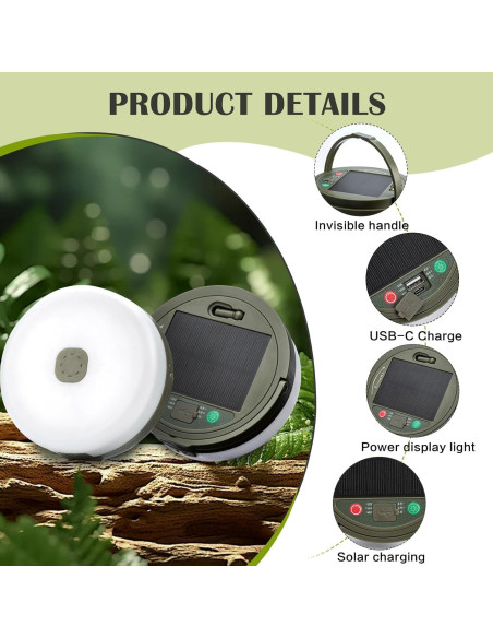 Luces de Camping Solares Sutaig 10m, 8 Modos, Impermeable