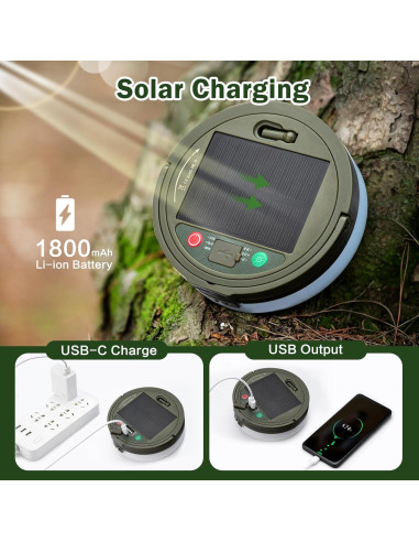 Luces de Camping Solares Sutaig 10m, 8 Modos, Impermeable