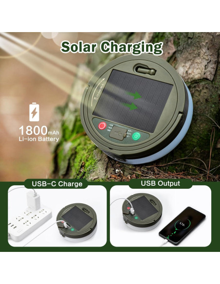 Luces de Camping Solares Sutaig 10m, 8 Modos, Impermeable